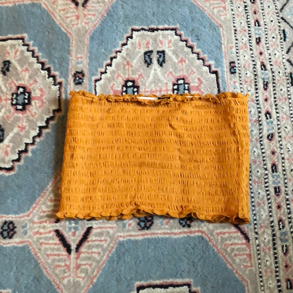 Forever 21 mustard yellow tube top, bandeau